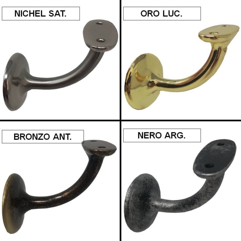 foto del prodotto parpyon supporti per corrimano in legno 3pz viti e tasselli bronzo