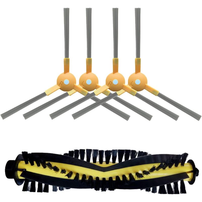 foto del prodotto parte di ricambio applicabile compatibile con l accessorio per aspirapolvere robot tesvor s6 x500 x520 x600 pro m1, 1 spazzola a rullo principale, 4