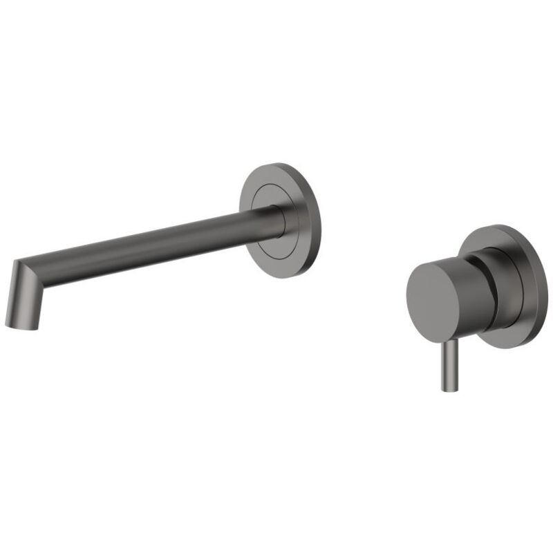 foto del prodotto parte esterna miscelatore monocomando lavabo da parete esterno forty 5 brushed nikel