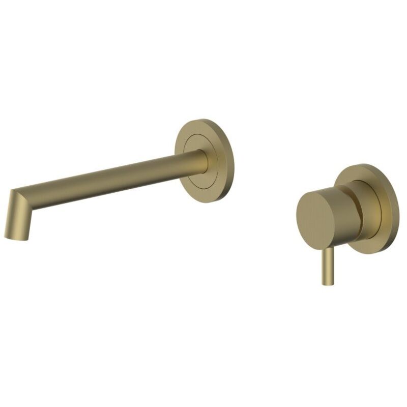 foto del prodotto parte esterna miscelatore monocomando lavabo da parete esterno forty 5 soft brass