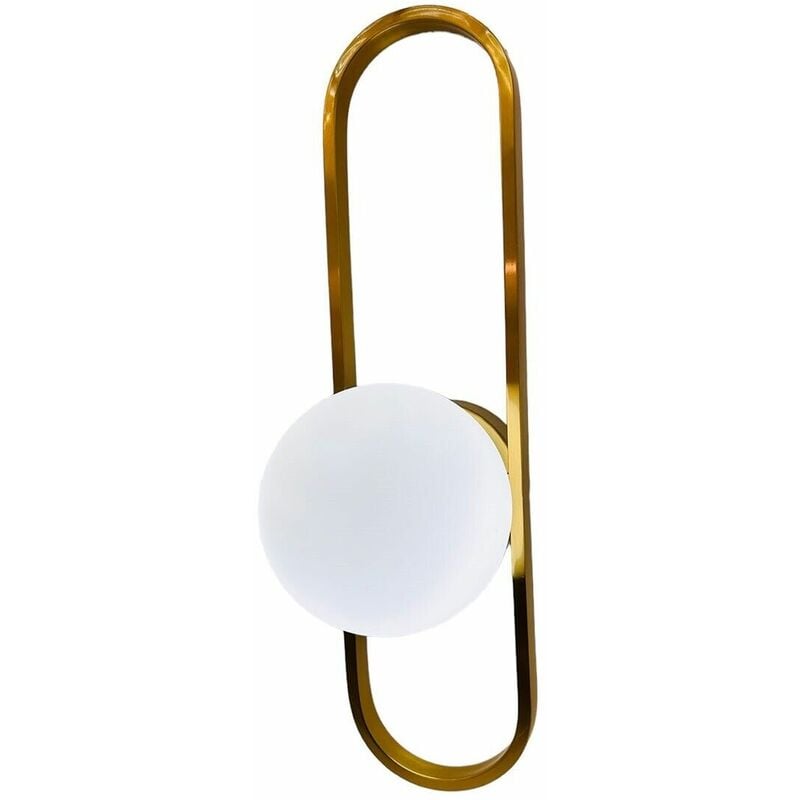 foto del prodotto partenopea utensili applique da parete lampada muro in metallo bronzo con sfera attacco lampadine g9