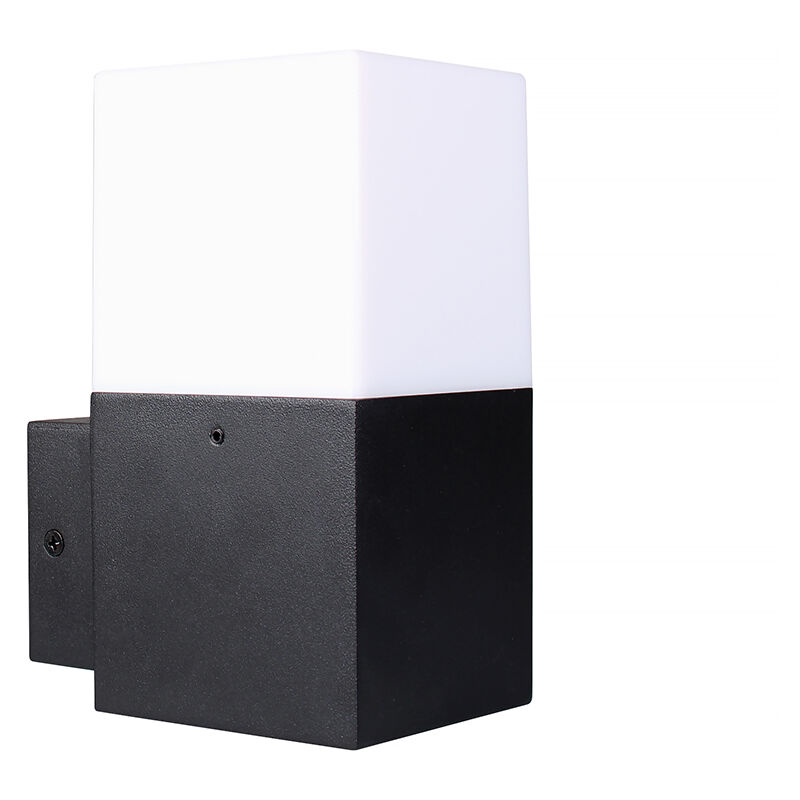 foto del prodotto partenopea utensili applique da parete per esterno in alluminio nero e acrilico attacco e27 compatibilita con lampadine fino a 12w