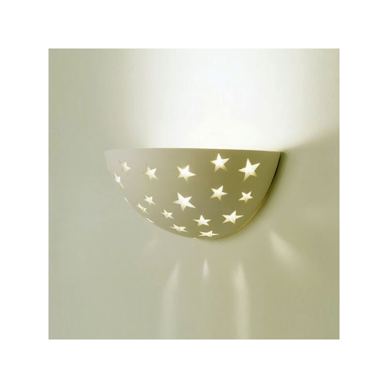foto del prodotto partenopea utensili applique gesso lampada da parete a led r7s stelle luminose luce naturale 4000k