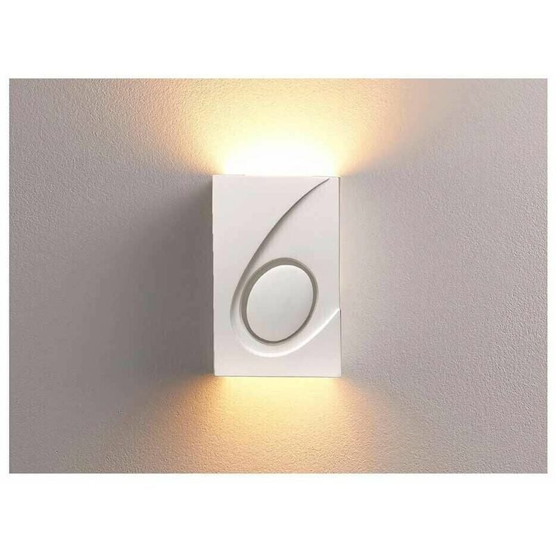 foto del prodotto partenopea utensili applique in gesso dal design moderno forma biemissione attacco per lampadine g9
