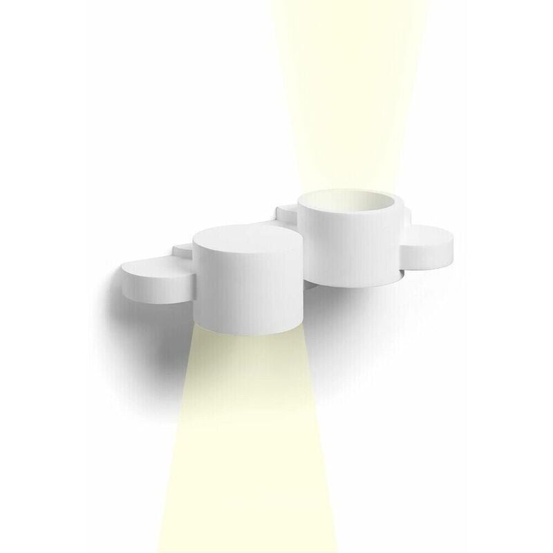 foto del prodotto partenopea utensili applique in gesso dal design moderno forma doppia tazza attacco per lampadine g9