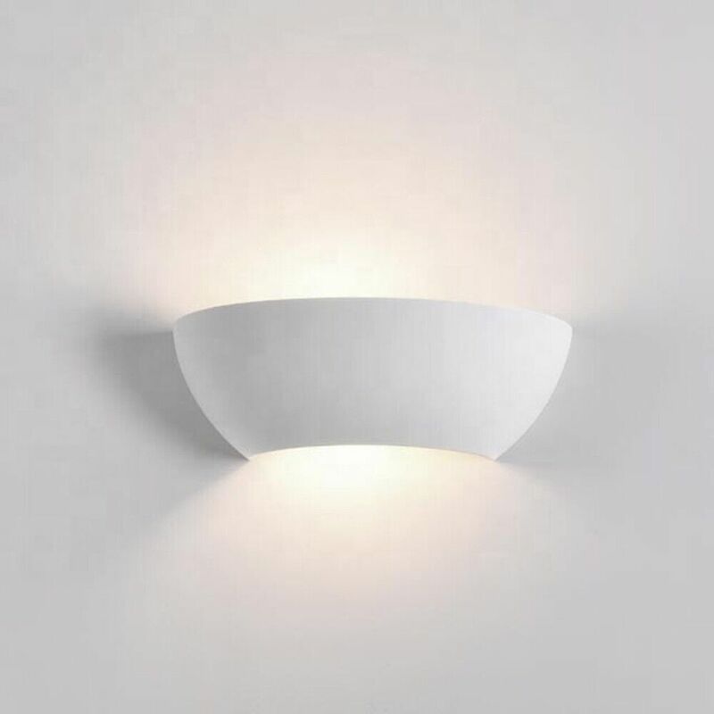 foto del prodotto partenopea utensili applique in gesso design moderno con forma ellisse attacco per lampadine led r7s