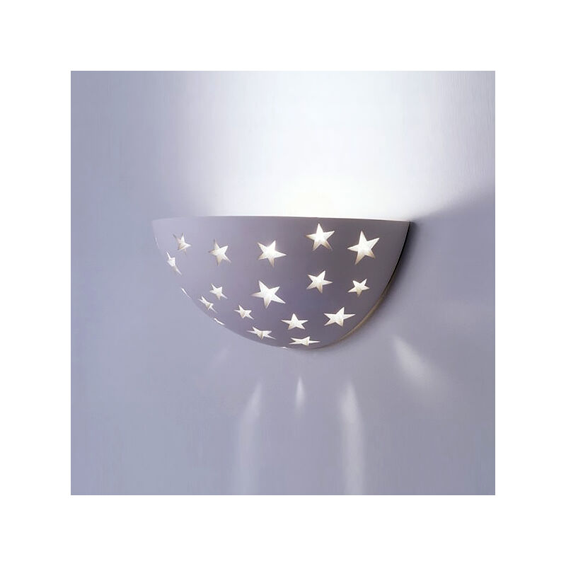 foto del prodotto partenopea utensili applique in gesso lampada da parete a led r7s stelle luminose luce fredda 6500k