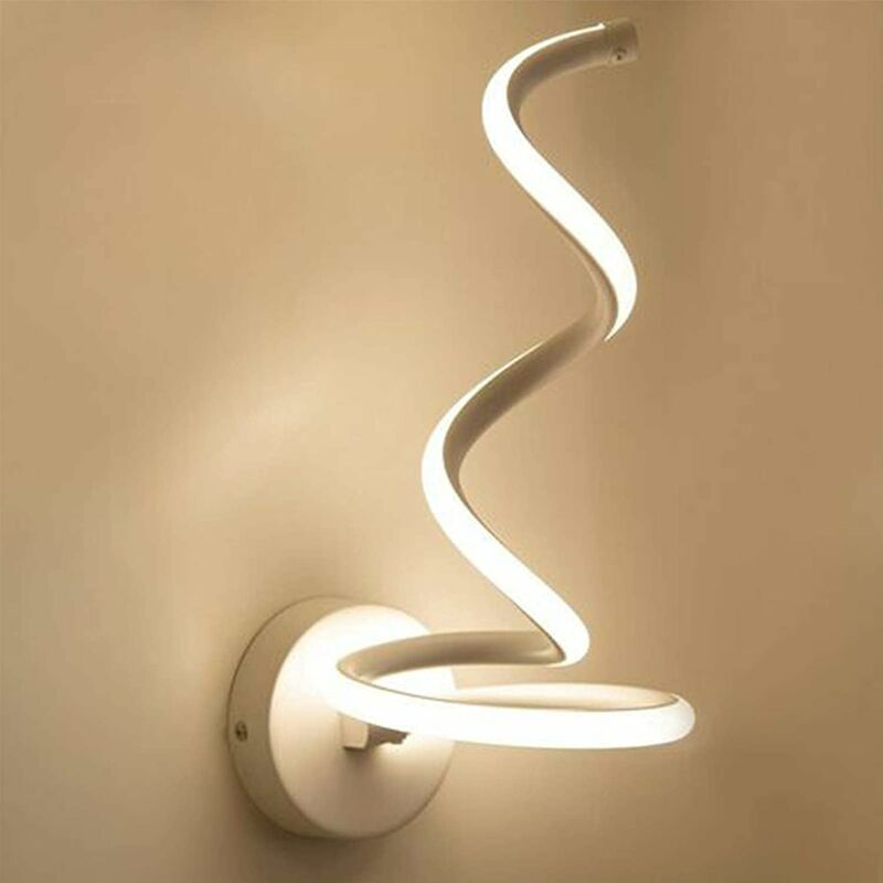 foto del prodotto partenopea utensili applique lampada da parete a spirale per interno led luce naturale 4000k 12w