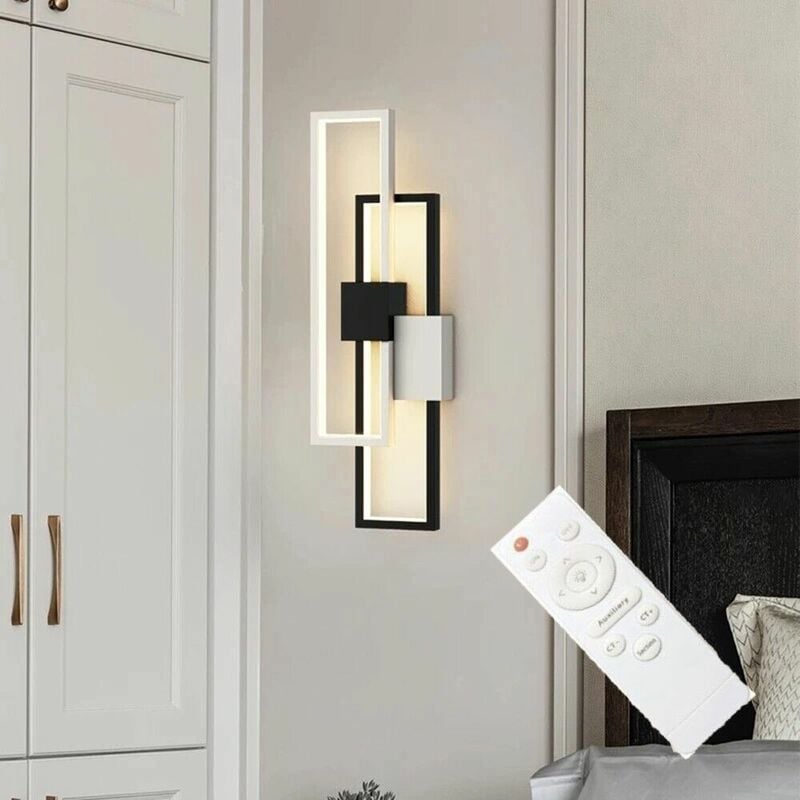foto del prodotto partenopea utensili - applique lampada da parete per interni luce muro a led 23w moderna dimmerabile con telecomando cambia 3 tonalita luce bianca