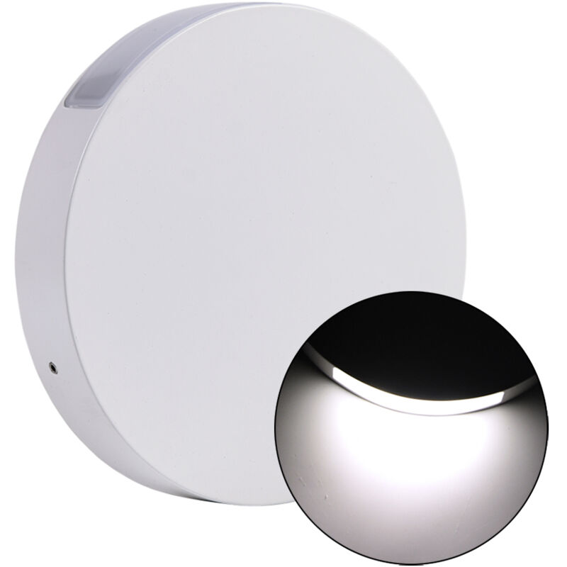 foto del prodotto partenopea utensili applique led 6w slim tonda bi emissione a luce naturale 4000k design moderno ideale per ambienti versatili