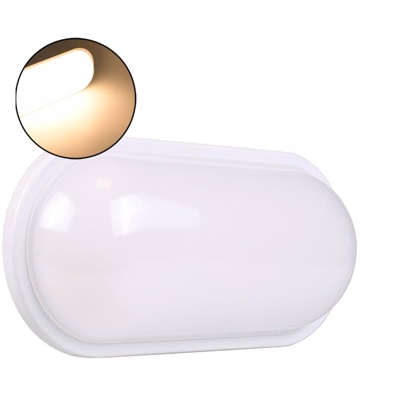 foto del prodotto partenopea utensili applique led da parete ip65 luce calda 3000k design ovale per giardini e facciate esterne