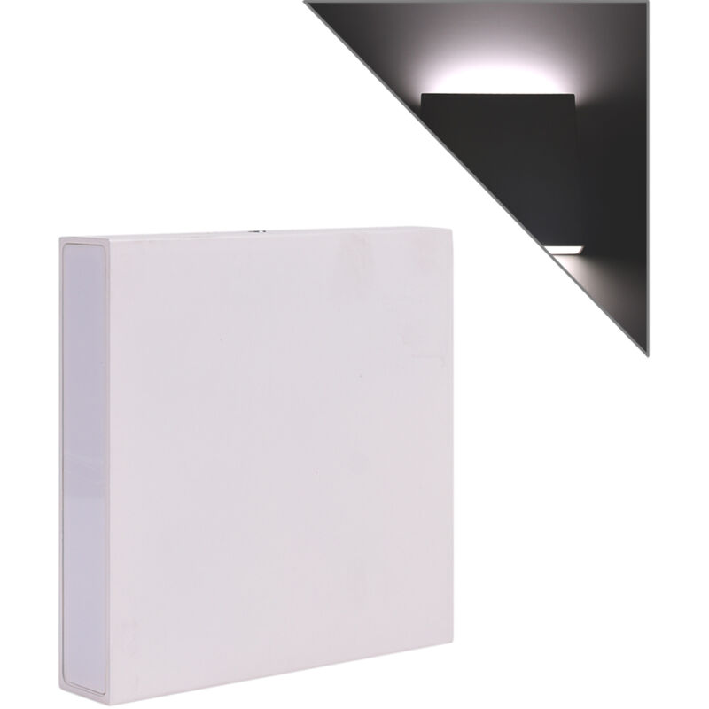 foto del prodotto partenopea utensili applique led quadrata slim 12w bi emissione luminosa luce naturale 4000k illuminazione efficiente e stilizzata ideale per