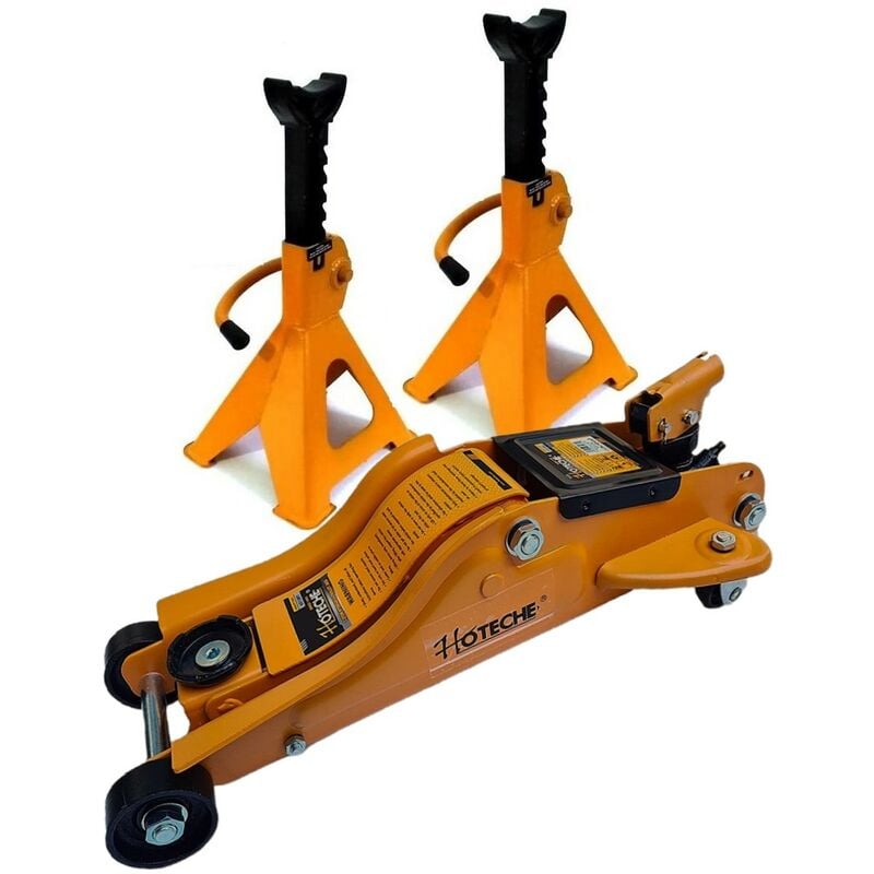 foto del prodotto partenopea utensili crick sollevatore idraulico martinetto per sollevare auto portata massima 2.5t 2500kg con coppia cavalletti 3 ton
