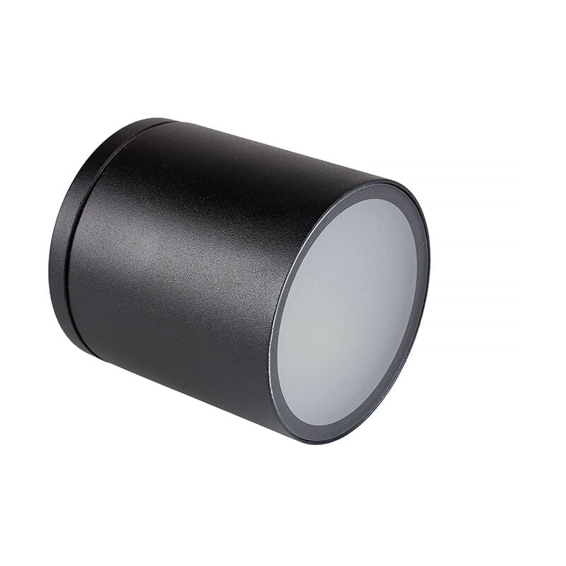 foto del prodotto partenopea utensili faretto da soffitto plafoniera per esterno cilindrico in alluminio nero con attacco gu10 eleganza ed efficienza energetica
