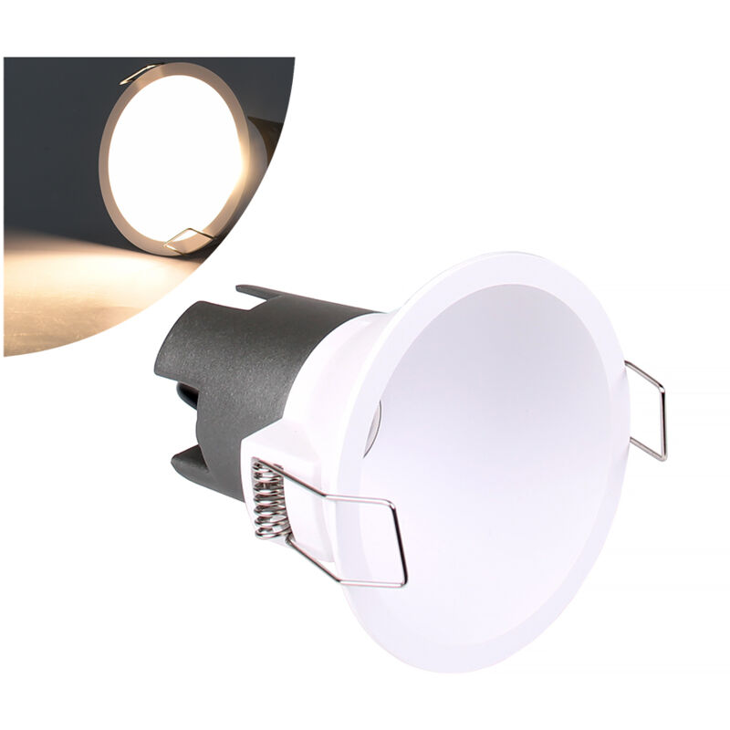 foto del prodotto partenopea utensili faretto led da incasso 5w alta luminosita design moderno tondo in alluminio bianco illuminazione accogliente 3000k