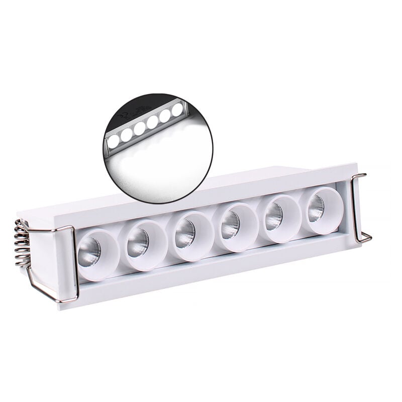 foto del prodotto partenopea utensili faretto led rettangolare da incasso 11w luce fredda 6000k per controsoffitti efficienza energetica e illuminazione di