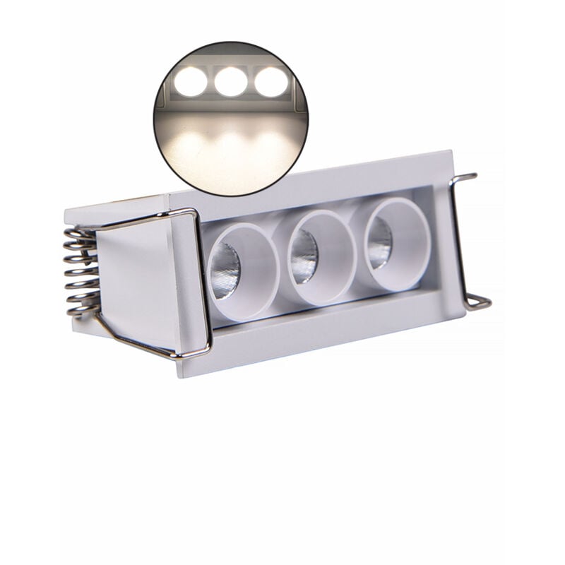 foto del prodotto partenopea utensili faretto led rettangolare da incasso 6w per controsoffitti illuminazione naturale 4000k design moderno e risparmio energetico