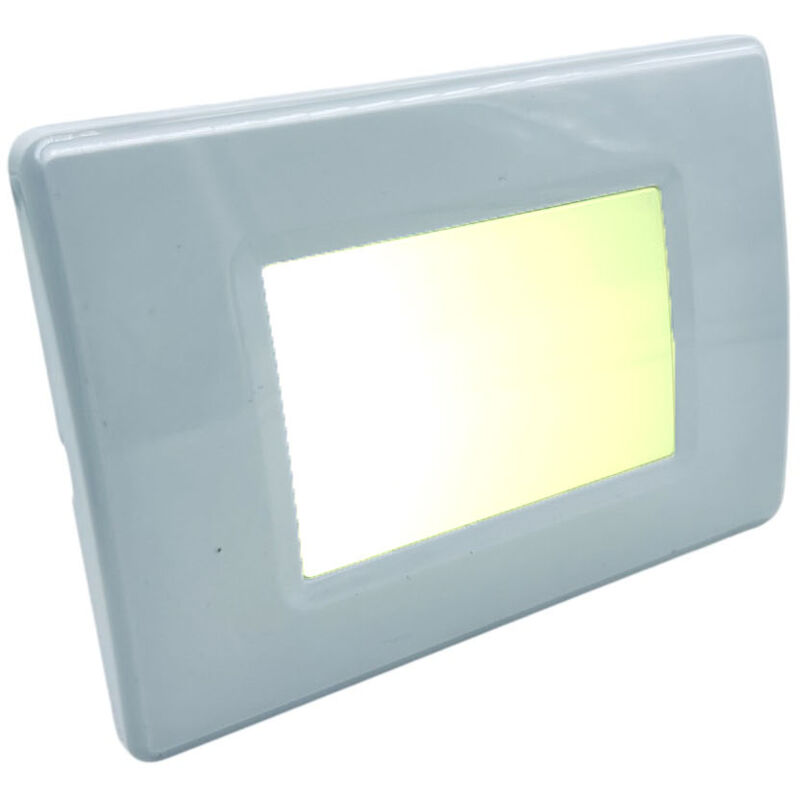 foto del prodotto partenopea utensili faretto led segnapasso lampada muro per scatola 503 doppia funzione fisso e emergenza 220v luce bianca naturale