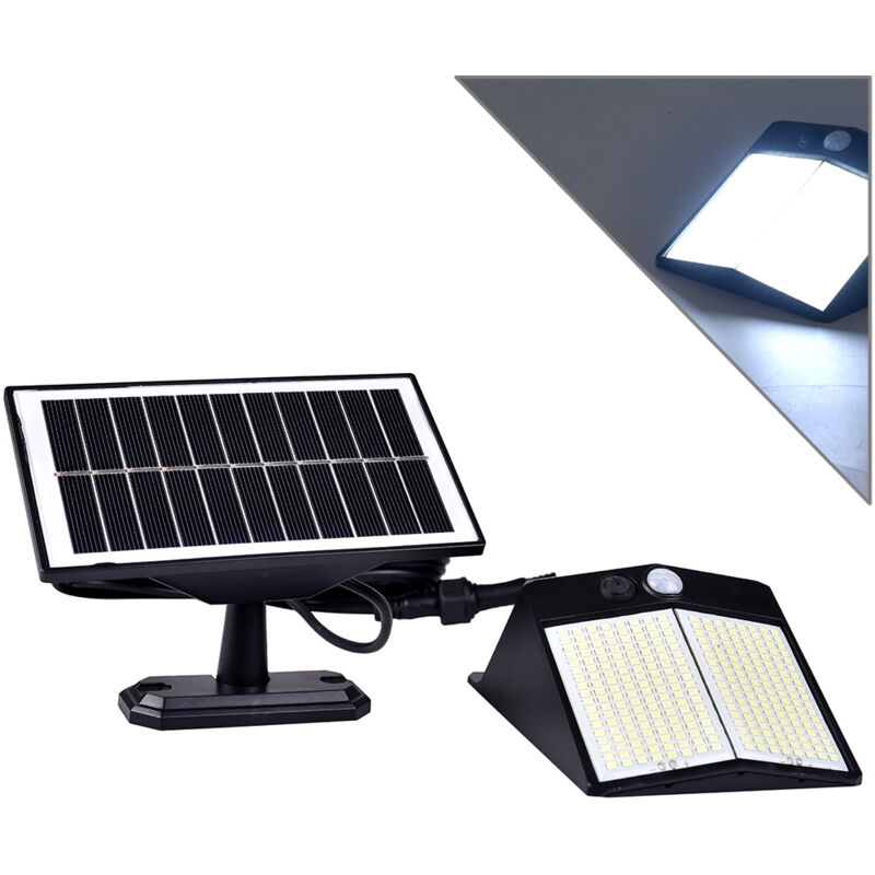 foto del prodotto partenopea utensili faretto led solare da esterno con sensore di movimento luce fredda ideale per illuminazione giardini cortili sicurezza