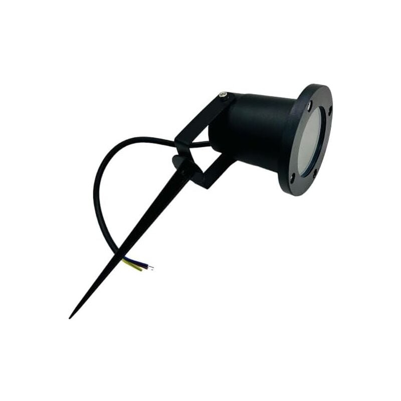 foto del prodotto partenopea utensili faretto picchetto orientabile da giardino lampadine gu10 ip65 impermeabile nero