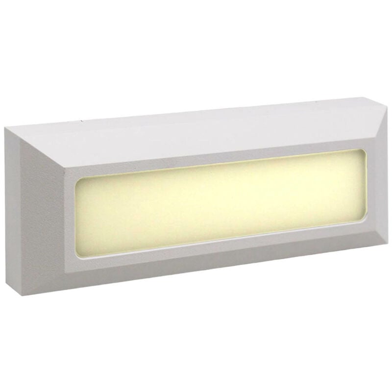 foto del prodotto partenopea utensili faretto segnapasso da esterno lampada bianca a led cct per parete impermeabile ip65 6w in plastica