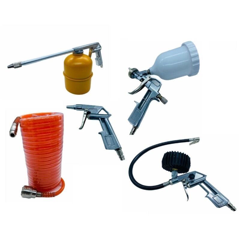 foto del prodotto partenopea utensili kit accessori per aria compressa da compressore set di 5 pezzi soffiaggio