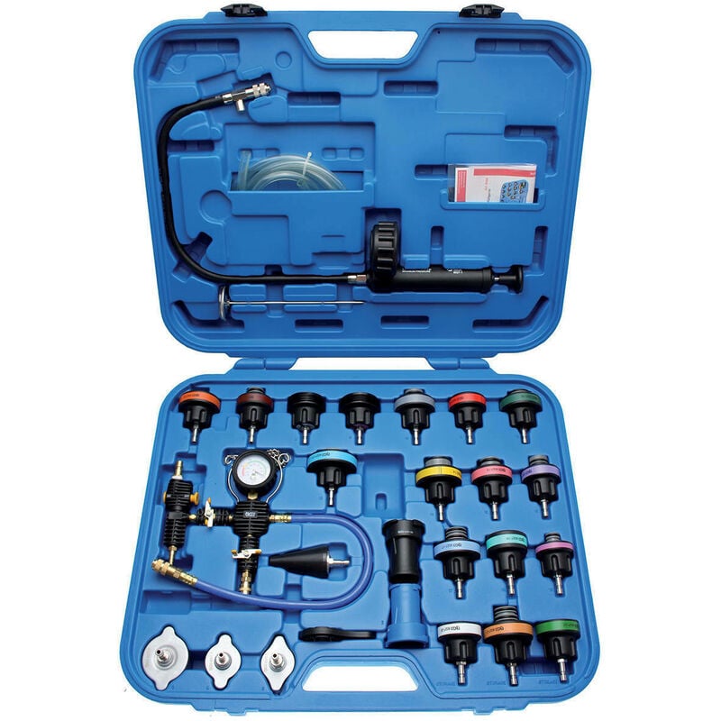 foto del prodotto partenopea utensili kit per il test del sistema di raffreddamento del radiatore pressione kit pressione radiatore con tester per rilevatore di