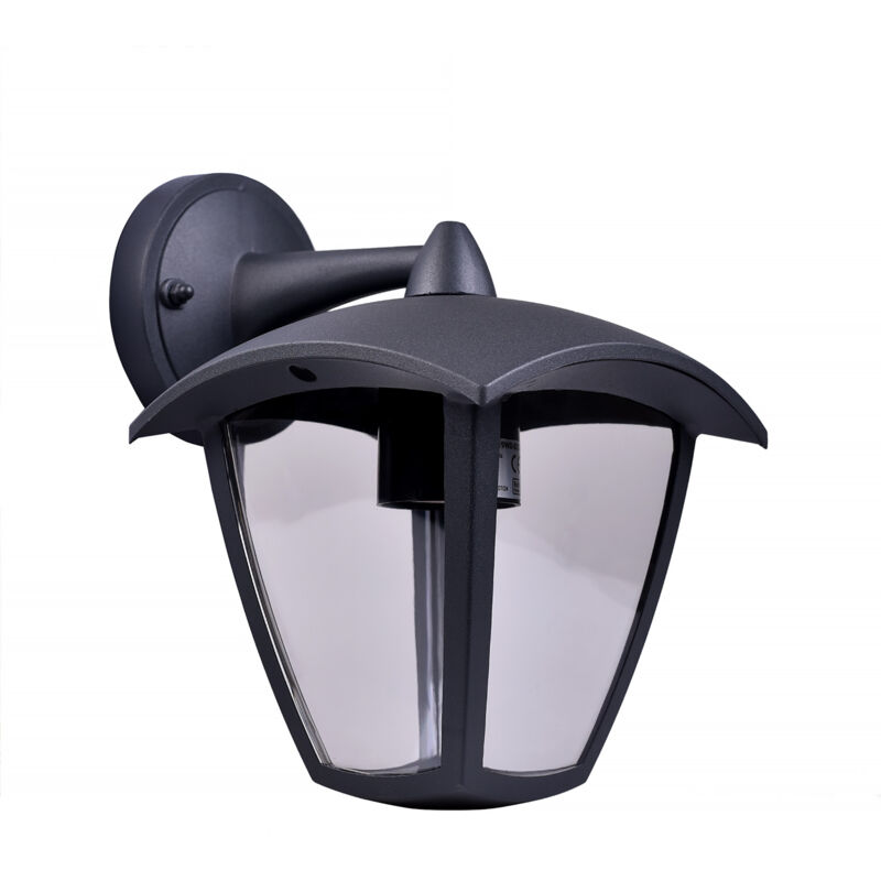 foto del prodotto partenopea utensili lampada da parete per esterno ip44 con attacco e27 design trapezoidale in alluminio e pvc ideale per giardini terrazze e