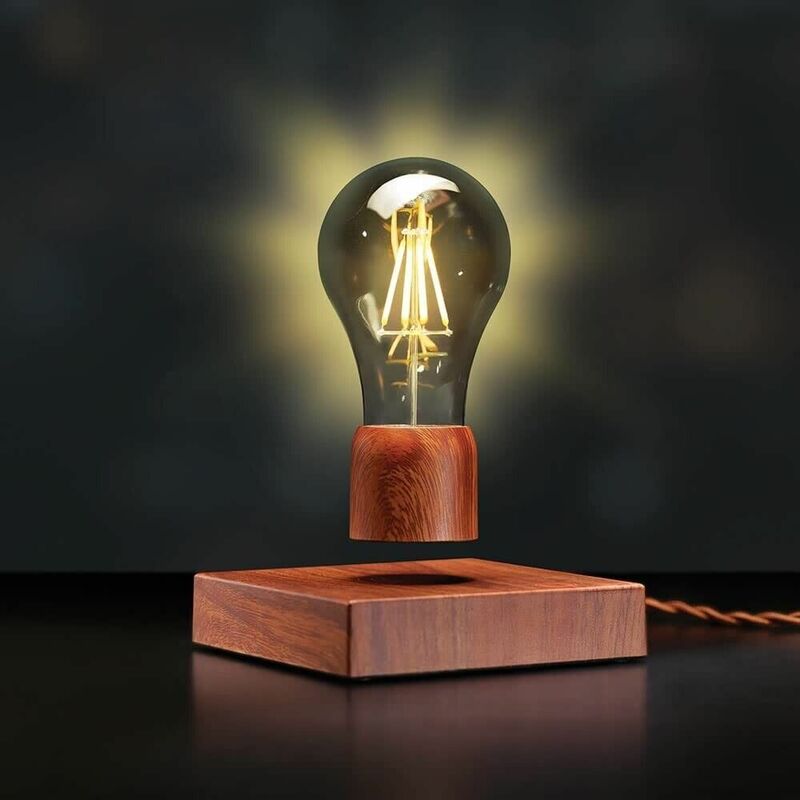 foto del prodotto partenopea utensili lampada da tavolo a led con lampadina e27 che volta a levitazione magnetica gravitazionale