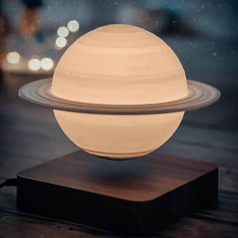 foto del prodotto partenopea utensili lampada da tavolo a led saturno levitante magnetica gravit cambia 3 colori luce idea regalo