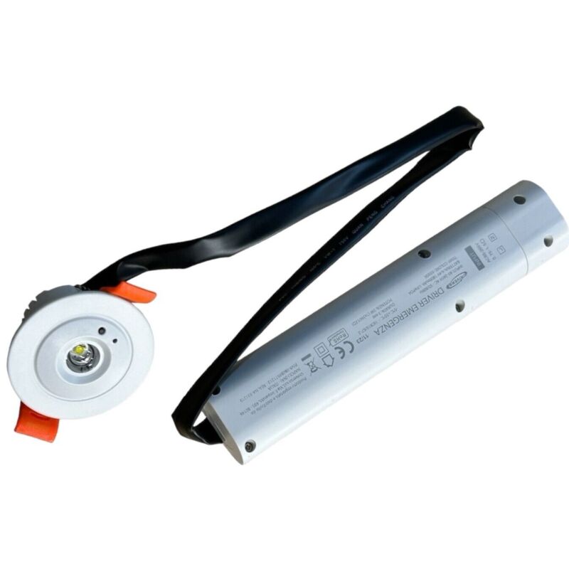 foto del prodotto partenopea utensili lampada di emergenza a led faretto rotondo da incasso per contro soffittature 3w
