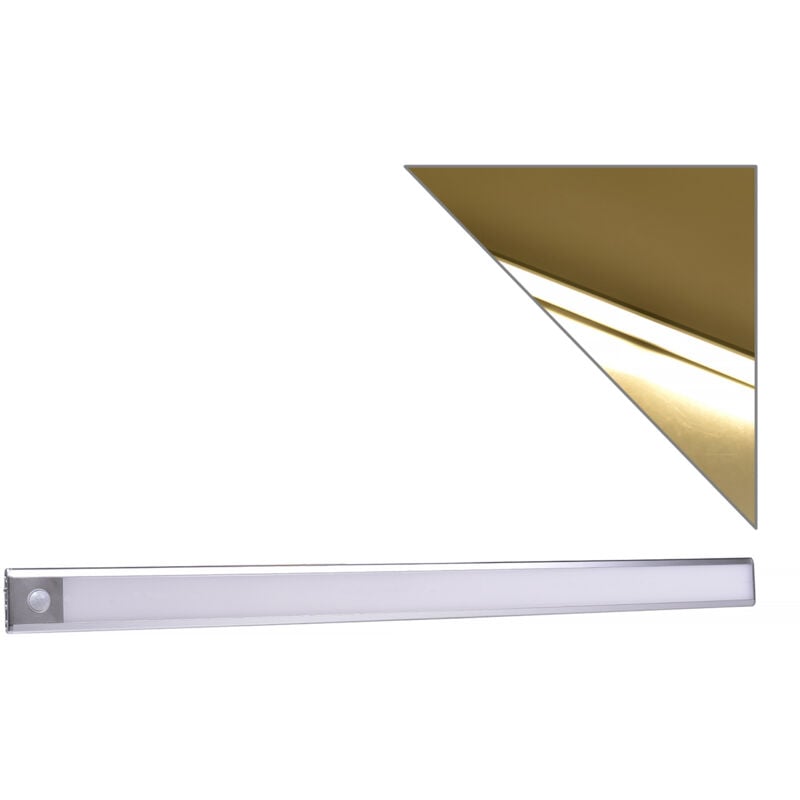 foto del prodotto partenopea utensili - lampada led ricaricabile 3w con sensore di movimento luce naturale 4000k - barra luminosa magnetica in alluminio per armadi