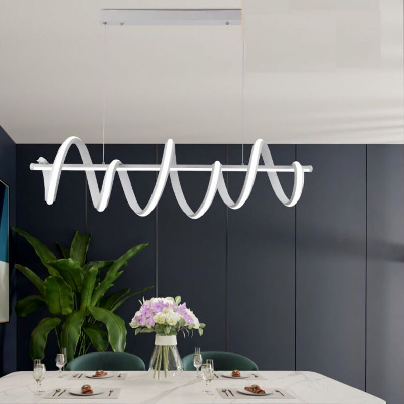 foto del prodotto partenopea utensili lampadario a sospensione con luci a led da soffitto stile moderno twister 4800 lumen 60w luce bianca naturale 4000k