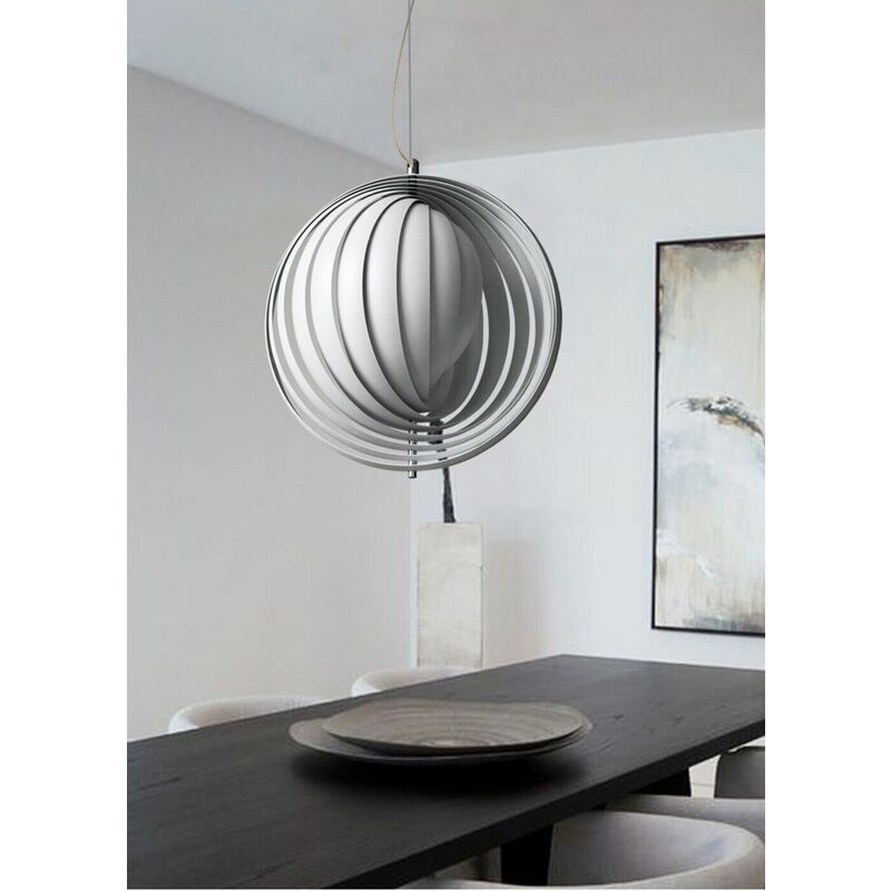 foto del prodotto partenopea utensili lampadario a sospensione moderno in ferro bianco da soffitto con attacco e27