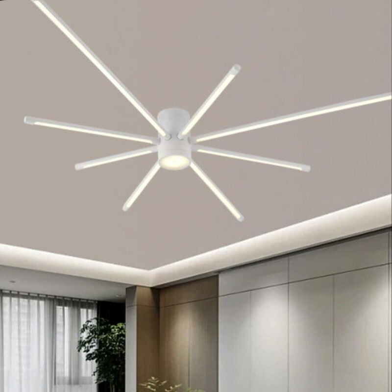 foto del prodotto partenopea utensili lampadario plafoniera moderno a led 9 luci da soffitto forma ragno da 42w 3360lm bianco luce naturale