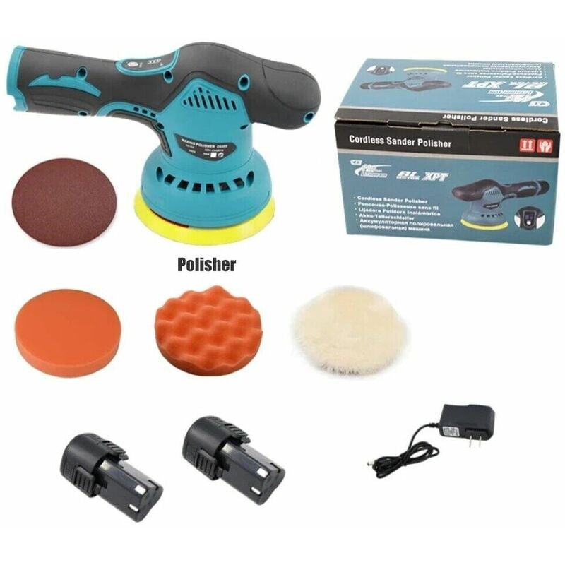 foto del prodotto partenopea utensili lucidatrice levigatrice rotorbitale orbitale 2 batterie velocit elettronica 8pz