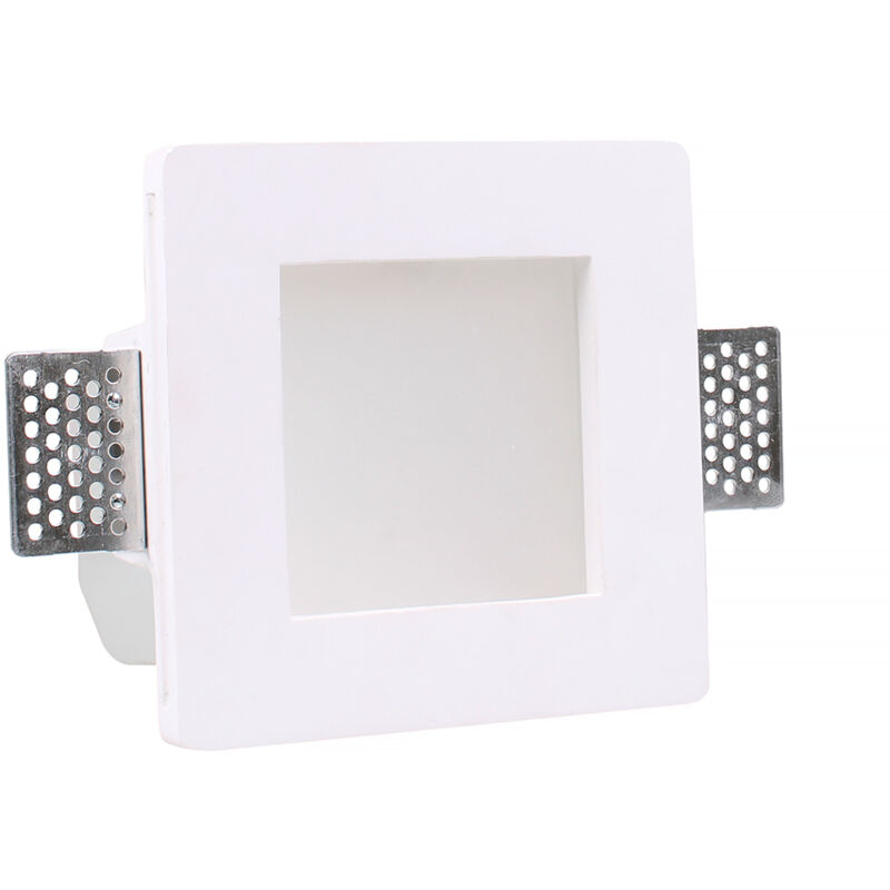 foto del prodotto partenopea utensili portafaretto gu10 quadrato in gesso bianco da incasso eleganza e funzionalita per controsoffitti