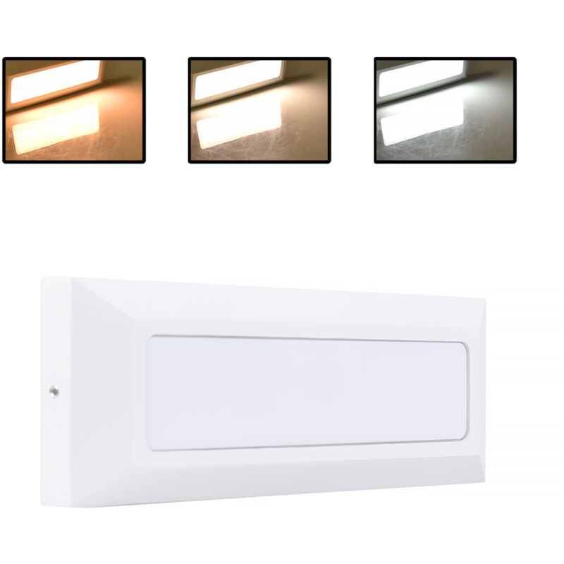 foto del prodotto partenopea utensili segnapasso led a parete 5w con cct switch 3 temperature colore design moderno ed elegante ip65 ideale per ambienti interni ed
