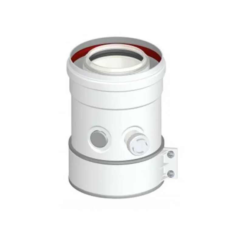 foto del prodotto partenza verticale coassiale con ispezione bianca per caldaia a condesazione 60 100 npe