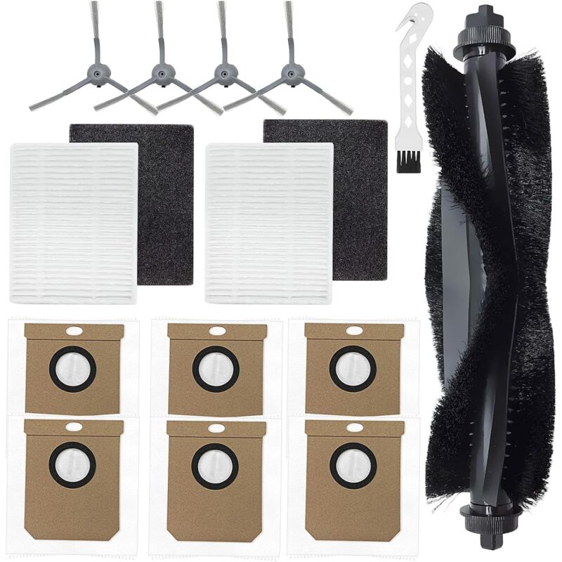 foto del prodotto parti di ricambio applicabili per aspirapolvere robot eufy clean l60, l60 ses, l50, l50 ses, spazzola principale 6 sacchetti per la polvere 4
