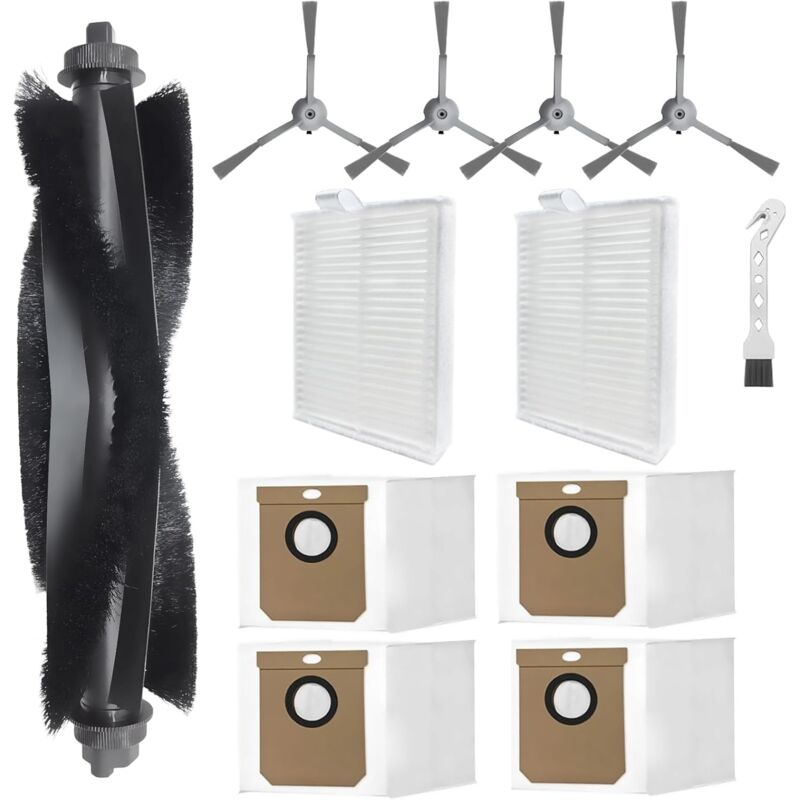 foto del prodotto parti di ricambio applicabili per eufy clean l60, l60 ses, l50, l50 ses accessori, 1 spazzola a rullo, 4 sacchetti per la polvere, 2 filtri, 4