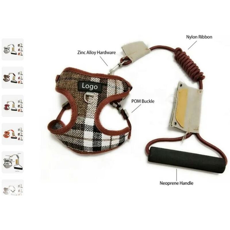foto del prodotto parure casual pettorina guinzaglio tondo s 30 45cm