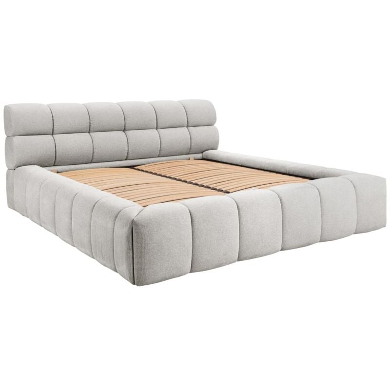 foto del prodotto pascal morabito - letto con contenitore 180 x 200 cm tessuto grigio - forvik di