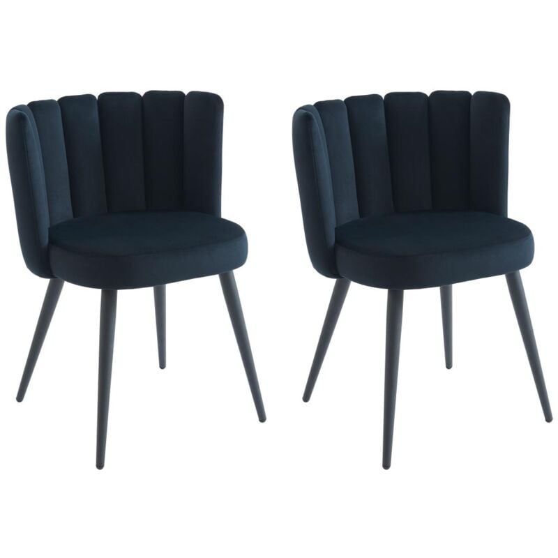 foto del prodotto pascal morabito - sedia in velluto e metallo nero - lotto di 2 - pranila di