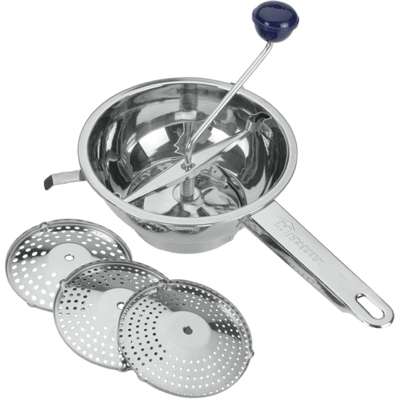 foto del prodotto passalegumi inox cm 20 con 3 dischi milly metaltex