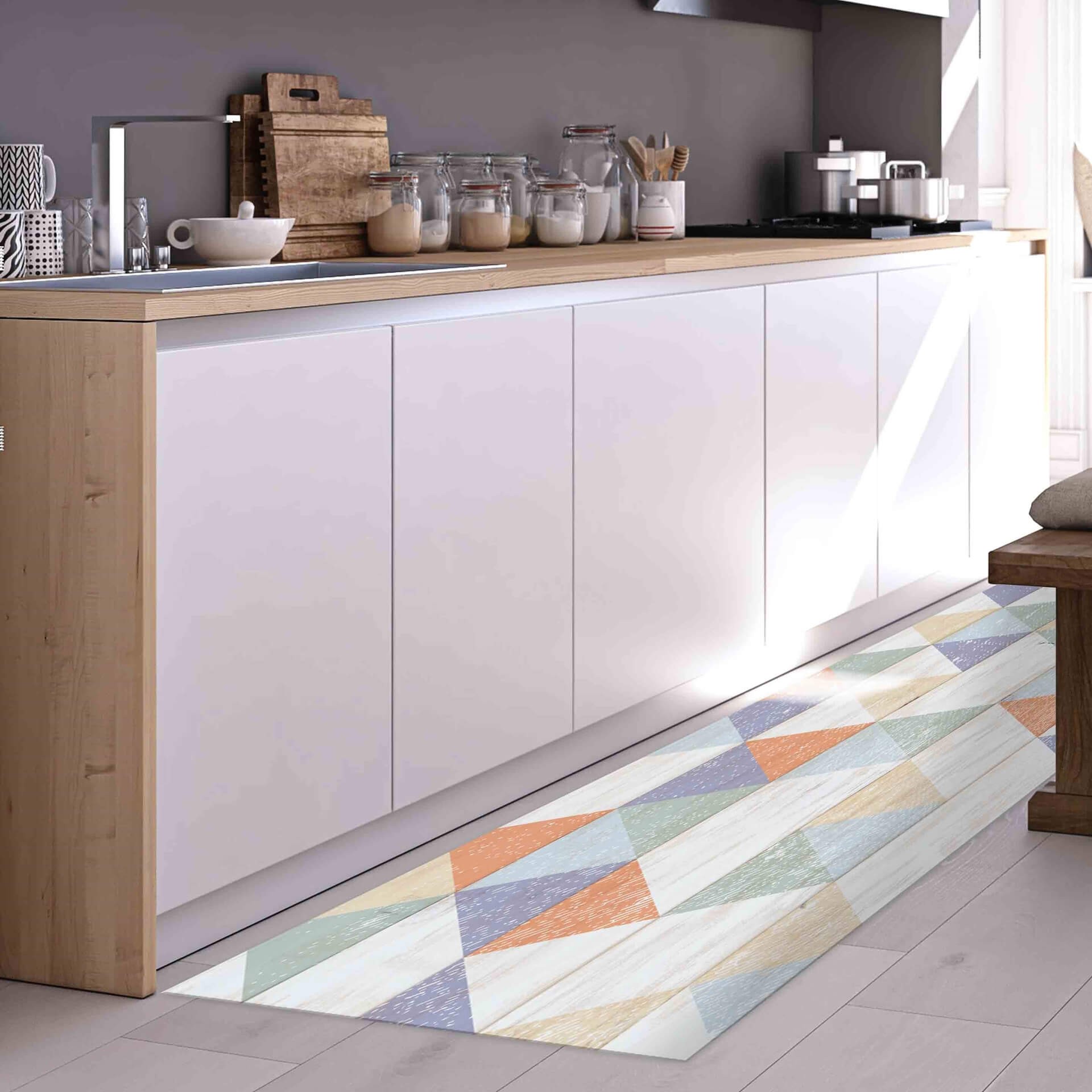 foto del prodotto passatoia da cucina in vinile lavabile e antigraffio colour wood 50x120