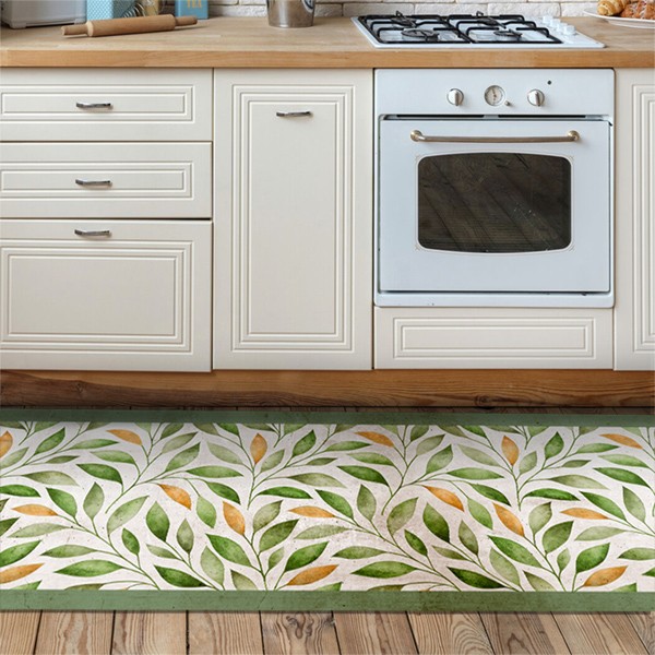 foto del prodotto passatoia da cucina in vinile lavabile e antigraffio emerald ramage 50x180