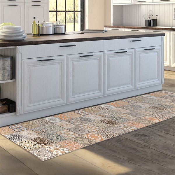 foto del prodotto passatoia da cucina in vinile lavabile e antigraffio persian tiles 50x180