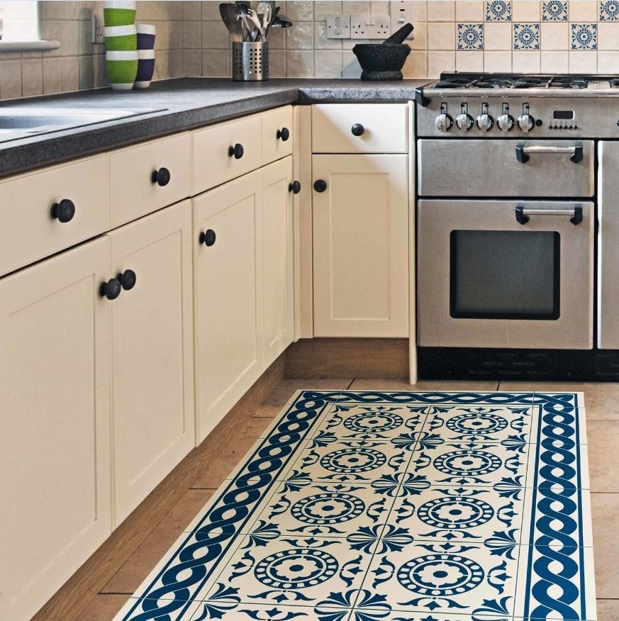 foto del prodotto passatoia da cucina in vinile lavabile e antigraffio tile carpet 50x120