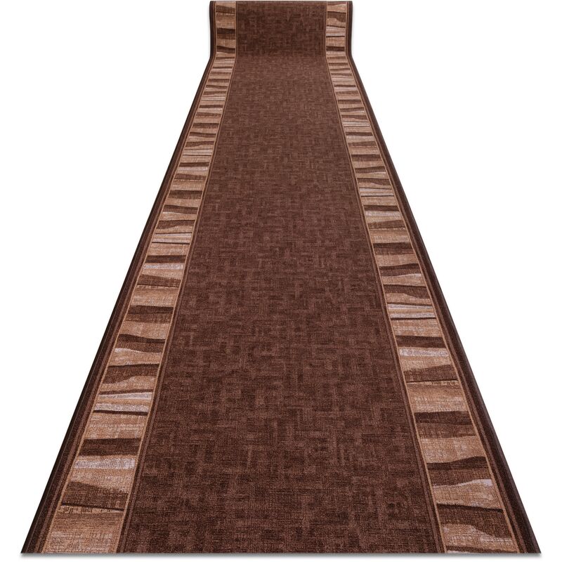 foto del prodotto passatoia gommata linea marrone 67cm brown 67x110 cm